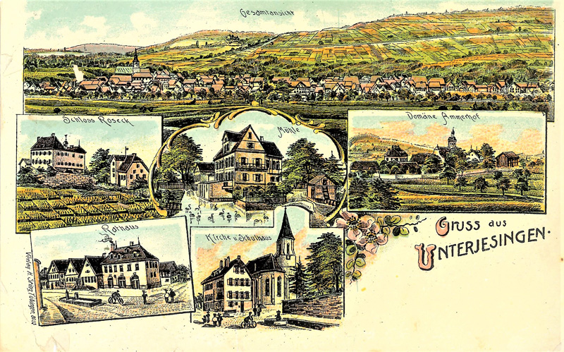 Unterjesingen Postkarte um 1910